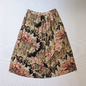 Orvis Vintage 90s Romantic Fairy Cottage A-line Floral Midi Skirt